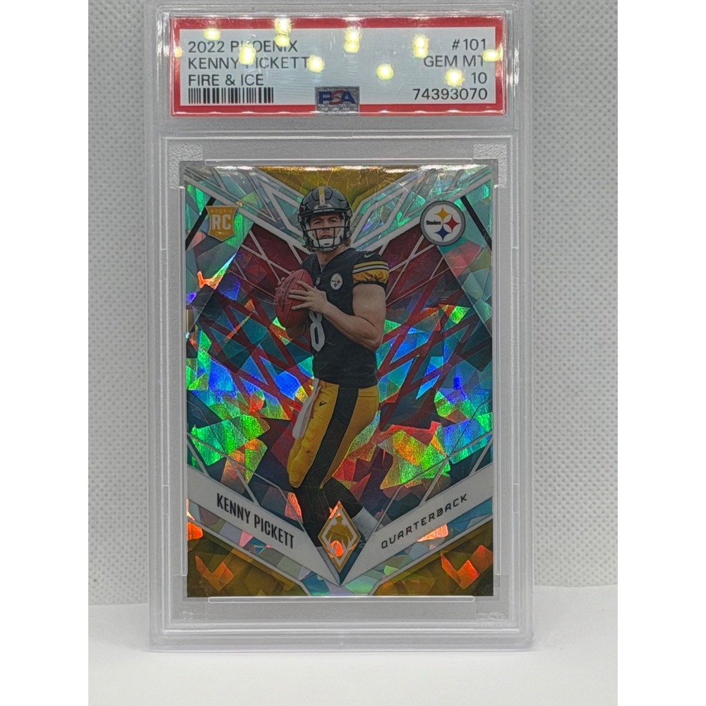 2022 Panini Phoenix Kenny Pickett Fire & Ice RC /50 PSA 10 Steelers